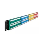 19" Patchpanel 48 Port Cat. 5e 2 HE farbig