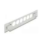 10″ D-type patch panel 6 port tool-free grey