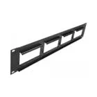 Easy 45 19″ patch panel cut-out 4 x 90.5 x 45.2 mm, 2 U, black
