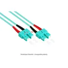 Patch cable fibre optic duplex OM3 (multimode, 50/125) LC/SC, LSZH, exchangeable polarity, 2m
