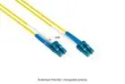 Patch cable fibre optic duplex OS2 (singlemode, 9/125) LC/SC, LSZH, exchangeable polarity, 15m