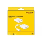 Adapter HDMI Micro-D Stecker > VGA Buchse mit Audio weiß