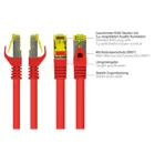8070R-250R - Patchcable Cat.7, S/FTP, 25m, red