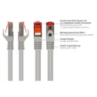 8063-075 - Patchcable Cat.6, S/FTP, 7,5m, grey