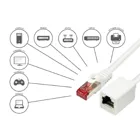 RNS® patch cable extension, Cat. 6, S/FTP, PiMF, PVC, 250 MHz, OFC, white, 5 m