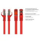 8060-003R - Patchkabel Cat.6, S/FTP, 0.25m, rot