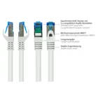 8060-H003W - Patchcable Cat.6a, S/FTP, 0.25m, white