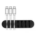Kabelhalter mit 7 Durchführungen selbstklebend Set 6 Stück schwarz