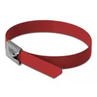 Stainless steel cable tie L 300 x W 7.9 mm red 10 pcs.