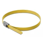 Stainless steel cable tie L 200 x W 4.6 mm yellow 10 pcs.
