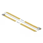 Stainless steel cable tie L 400 x W 7.9 mm yellow 10 pcs.