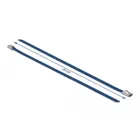 Edelstahlkabelbinder L 200 x B 4,6 mm blau 10 Stück