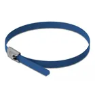 Stainless steel cable tie L 200 x W 4.6 mm blue 10 pcs.