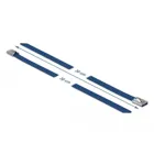 Edelstahlkabelbinder L 300 x B 7,9 mm blau, 10 Stück