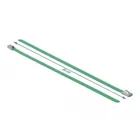 Stainless steel cable tie L 200 x W 4.6 mm green 10 pcs.