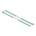 Stainless steel cable tie L 500 x W 4.6 mm green 10 pcs.