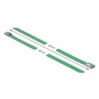 Stainless steel cable tie L 400 x W 7.9 mm green 10 pcs.