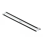 Stainless steel cable tie L 200 x W 4.6 mm black, 10 pcs.