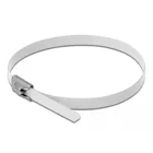 Stainless steel cable tie L 300 x W 4.6 mm, white, 10 pcs.