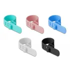 Silicone cable ties reusable 10 pieces assorted colours