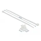 Cable clamp 25 x 18 mm with cable tie L 200 x W 3.6 mm white