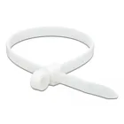 Cable tie with fixing eye L 400 x W 7.6 mm, white, 10 pcs.