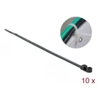 Cable tie with fixing eye L 300 x W 4.8 mm black 10 pcs.
