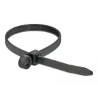 Cable tie with fixing eye L 400 x W 7.6 mm black 10 pcs.