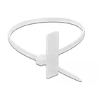 Cable tie with labelling field L 100 x W 2.5 mm white 10 pcs.