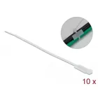 Cable tie with labelling field L 270 x W 4.8 mm white 10 pcs.