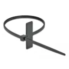 Cable tie with labelling field L 200 x W 2.5 mm, black, 10 pcs.