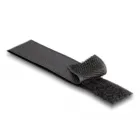 Durable Velcro tape with adhesive and loop tape L 25 m x W 25 mm black