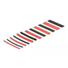 Schrumpfschlauch Sortimentsbox, Schrumpfungsrate 2:1, schwarz / rot 196-teilig