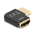 HDMI Adapter Stecker zu Buchse 90° links gewinkelt 8K 60 Hz Metall