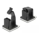 Cable holder with locking clip self-adhesive black 10 pieces