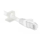 Cable holder with closure clip self-adhesive, natural, 10 pcs.