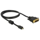 HDMI cable Micro-D plug &gt;DVI 24+1 plug 1 m
