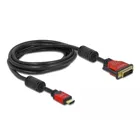 84343 - HDMI to DVI 24+1 cable bidirectional 3 m, black / red
