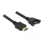 Kabel HDMI-A Stecker > HDMI-A Buchse zum Einbau 4K 30 Hz 1 m