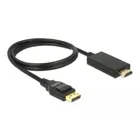 Cable DisplayPort 1.2 Male &gt;High Speed HDMI-A Male Passive 4K 30 Hz 1 m black