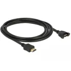 Kabel HDMI-A Stecker > HDMI-A Buchse zum Einbau 4K 30 Hz 2 m