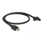 Kabel HDMI-A Stecker > HDMI-A Buchse zum Einbau 110° gewinkelt 4K 30 Hz 0,5 m