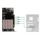 PCI Express x16 card to 4 x internal NVMe M.2 Key M with cooling and fan bifurcation
