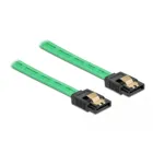 SATA 6 Gb/s cable UV light effect green, 30 cm
