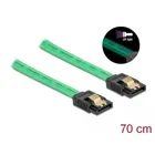 SATA 6 Gb/s Kabel UV Leuchteffekt grün, 70 cm