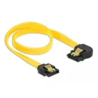 82824 - SATA 6 Gb/s cable straight to left angled 30 cm yellow