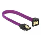 SATA 6 Gb/s Kabel gerade auf unten gewinkelt 20 cm violett