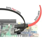 SATA 6 Gb/s cable 30 cm black FLEXI