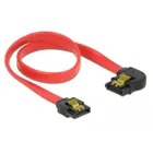 SATA 6 Gb/s cable straight to left angled 30 cm red