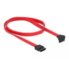 SATA 3 Gb/s cable straight to bottom angled 50 cm, red